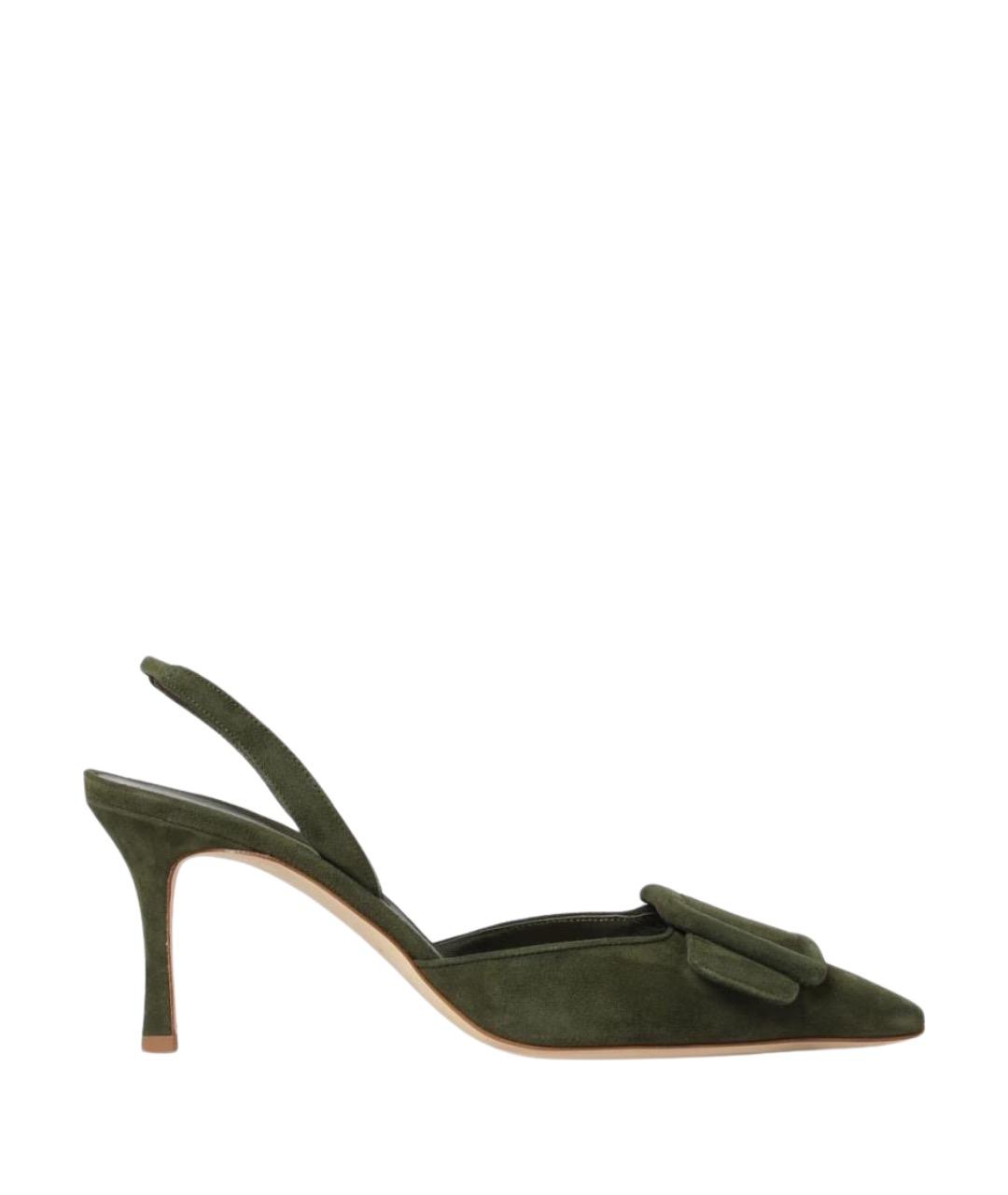 MANOLO BLAHNIK Хаки туфли, фото 1