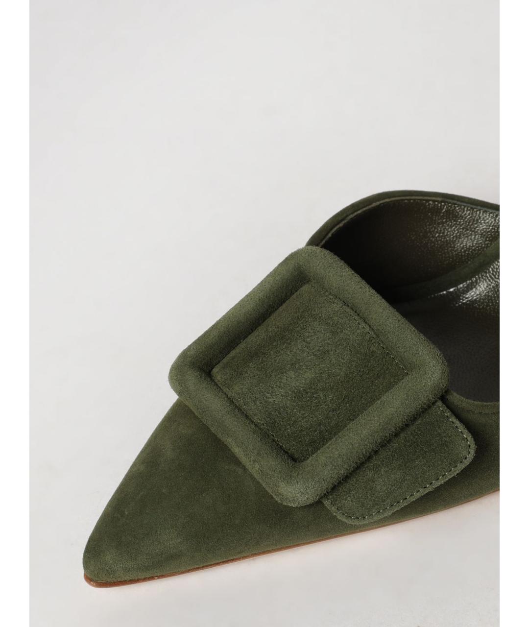 MANOLO BLAHNIK Хаки туфли, фото 4
