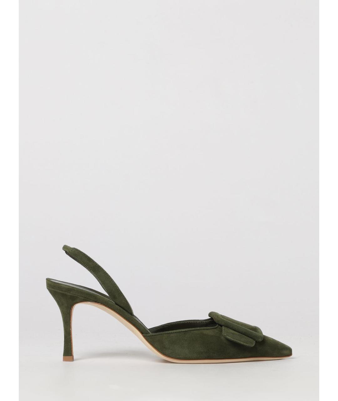 MANOLO BLAHNIK Хаки туфли, фото 5