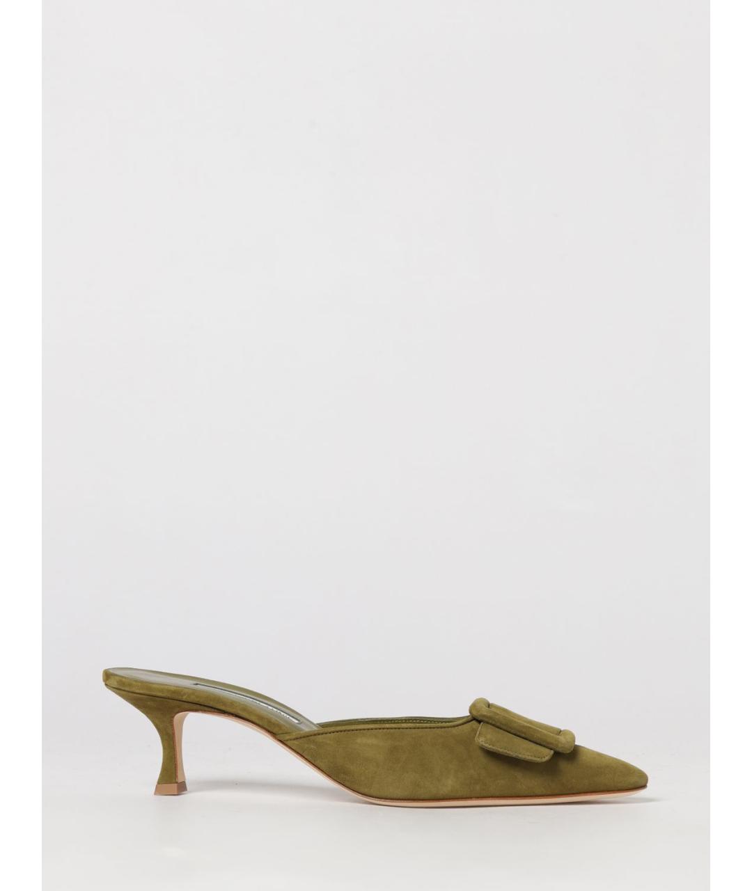MANOLO BLAHNIK Хаки туфли, фото 5