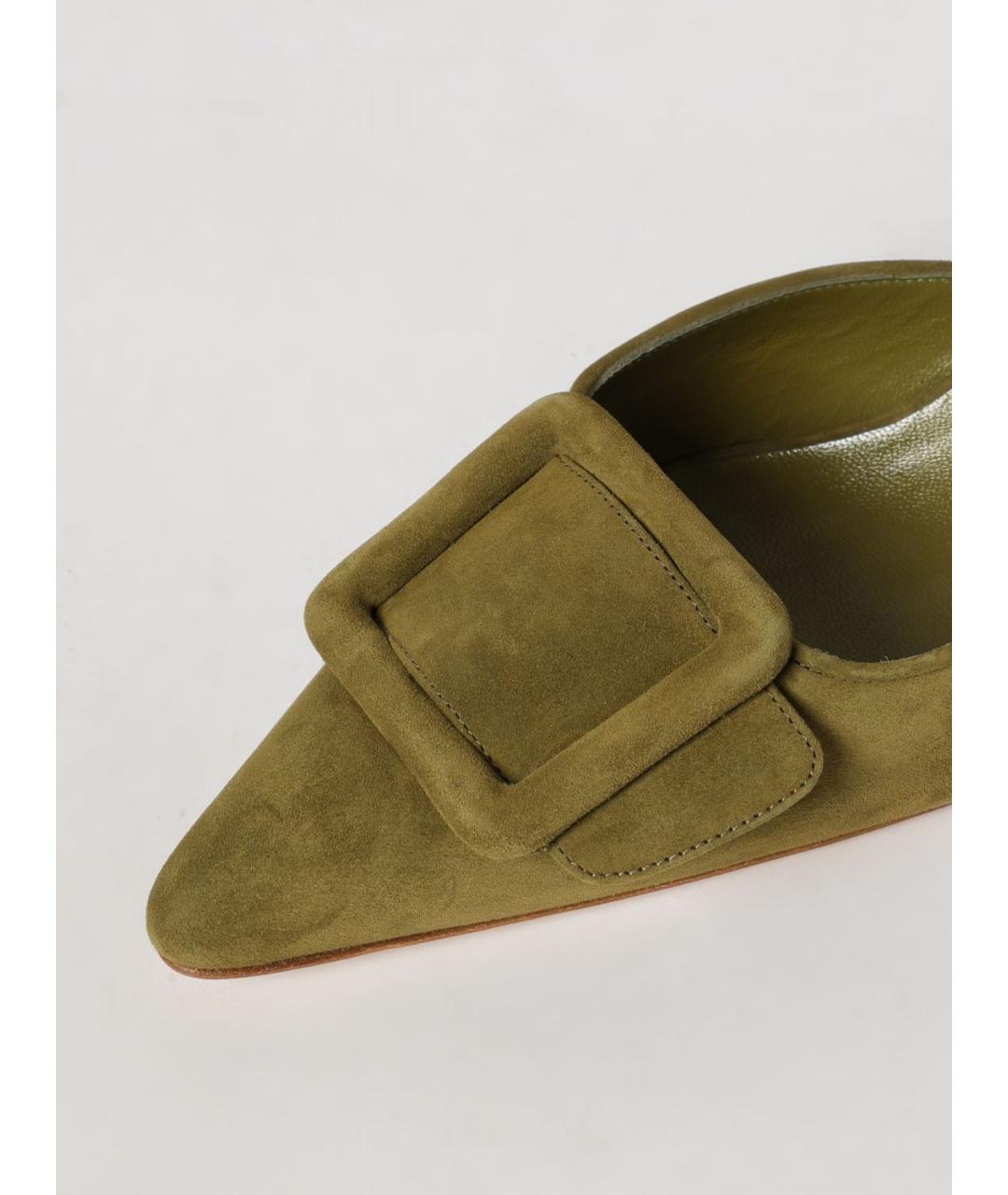 MANOLO BLAHNIK Хаки туфли, фото 4