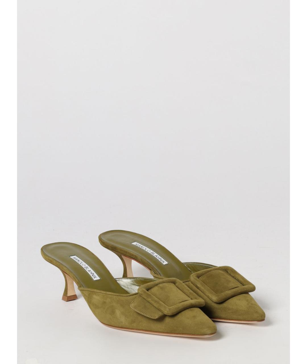 MANOLO BLAHNIK Хаки туфли, фото 2