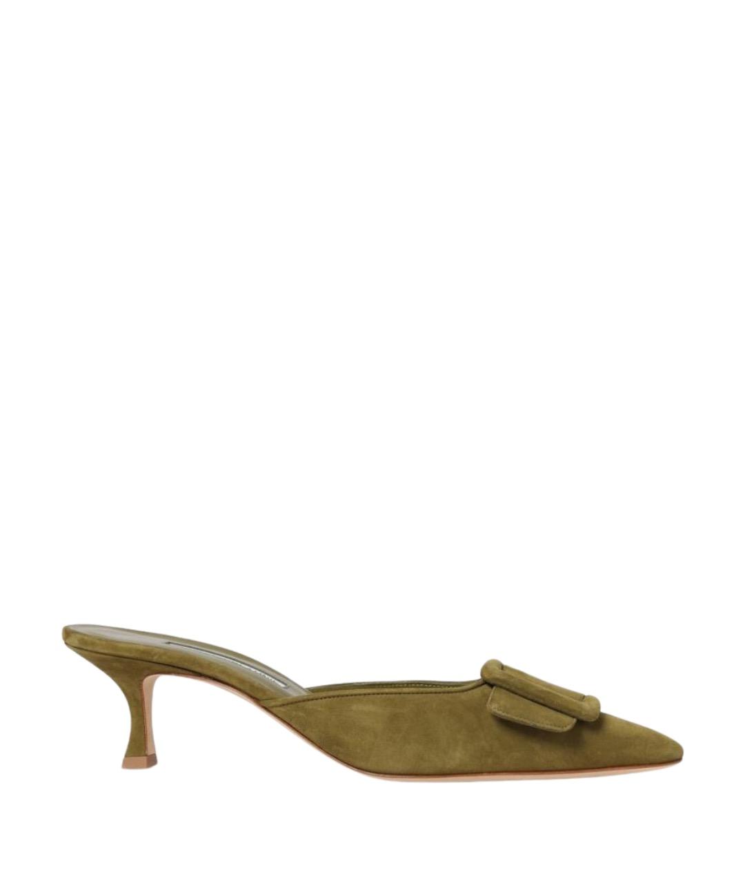 MANOLO BLAHNIK Хаки туфли, фото 1