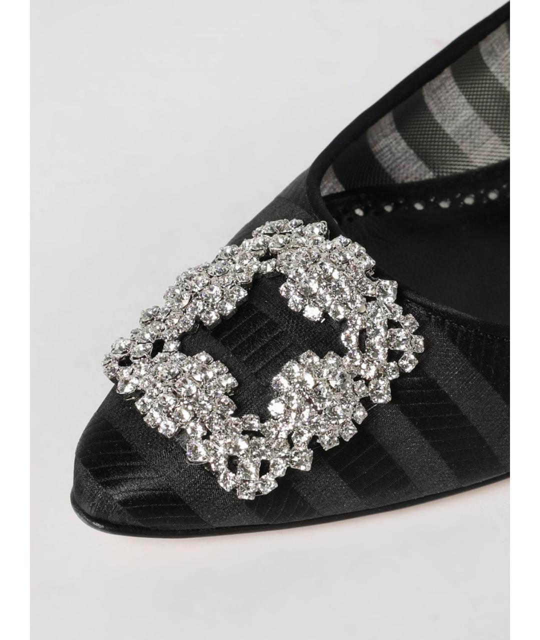 MANOLO BLAHNIK Черные балетки, фото 4