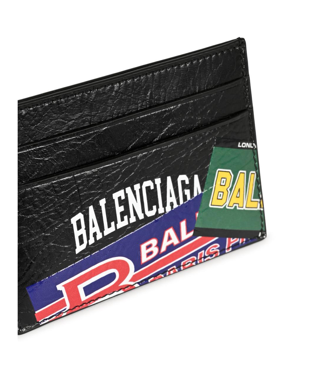 BALENCIAGA Черный кожаный кардхолдер, фото 4