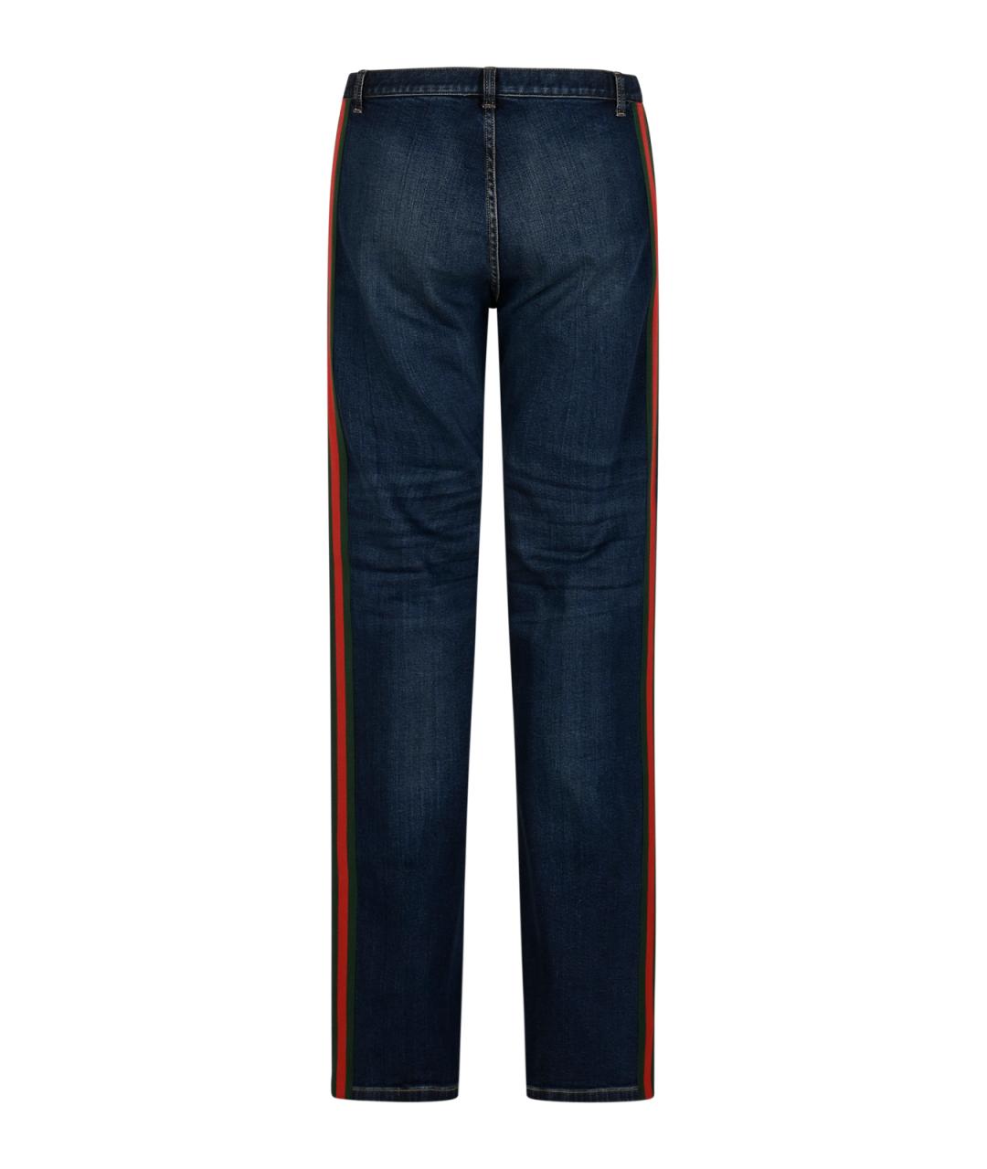 GUCCI Синие хлопковые прямые джинсы, фото 2