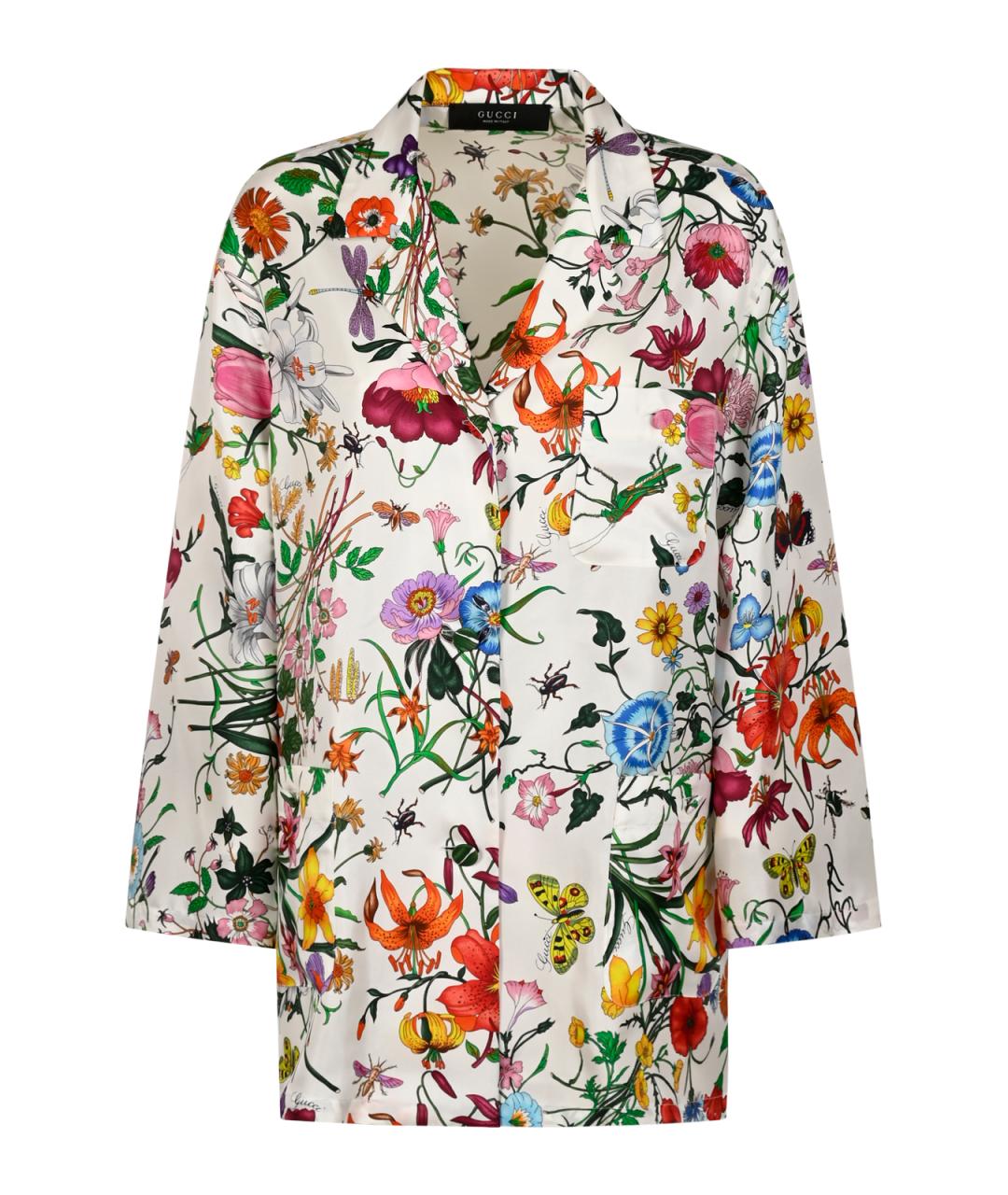 GUCCI Мульти шелковая рубашка, фото 1