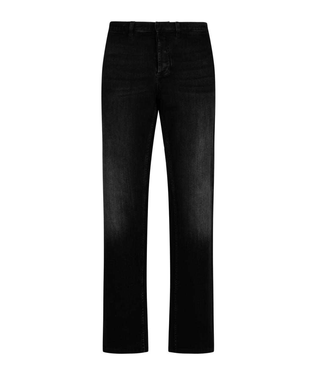 GUCCI Черные хлопковые прямые джинсы, фото 1