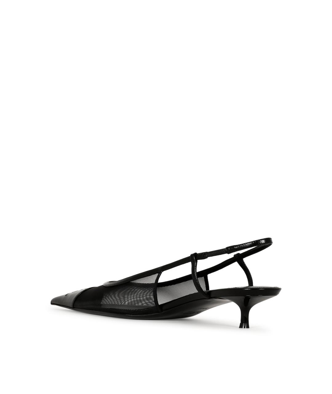 SAINT LAURENT Черные синтетические туфли, фото 6