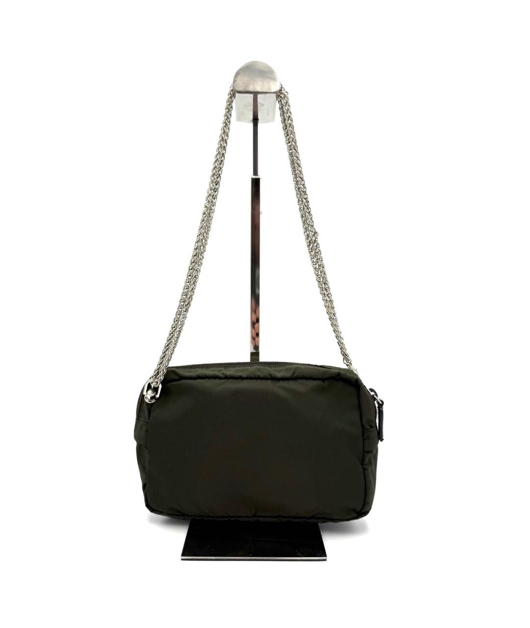 PRADA Хаки нейлоновая сумка через плечо, фото 4