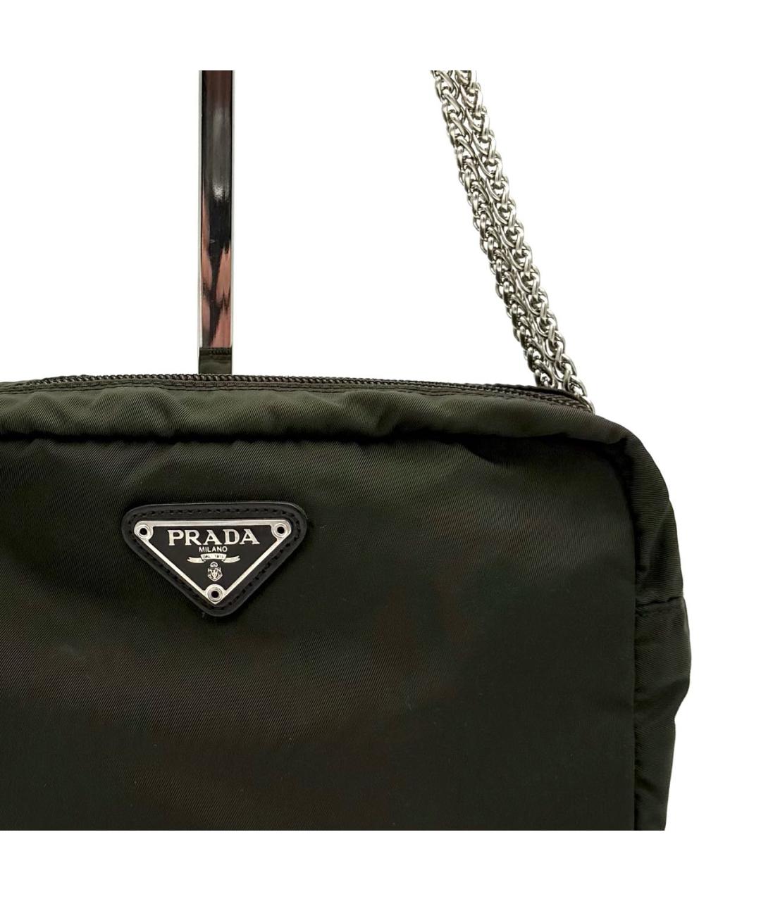 PRADA Хаки нейлоновая сумка через плечо, фото 2