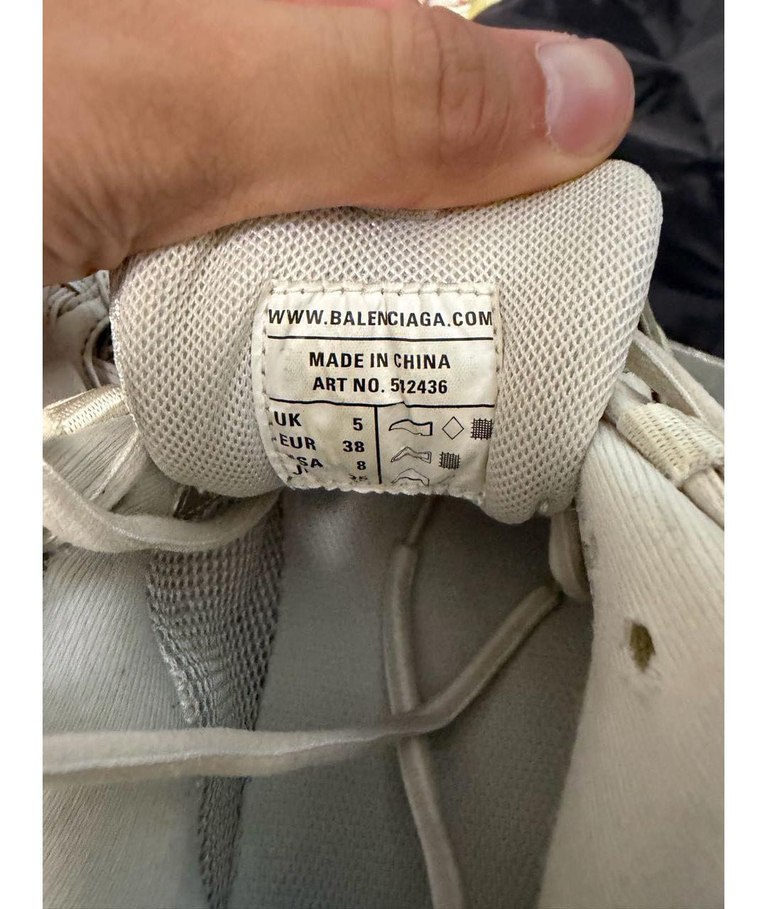 BALENCIAGA Белые кроссовки, фото 4