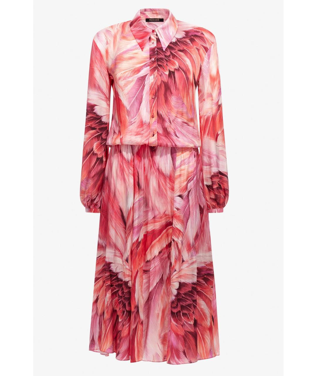 ROBERTO CAVALLI Розовое вискозное коктейльное платье, фото 6