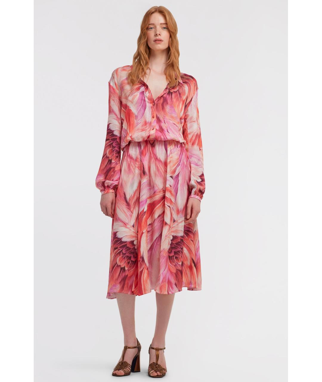 ROBERTO CAVALLI Розовое вискозное коктейльное платье, фото 3