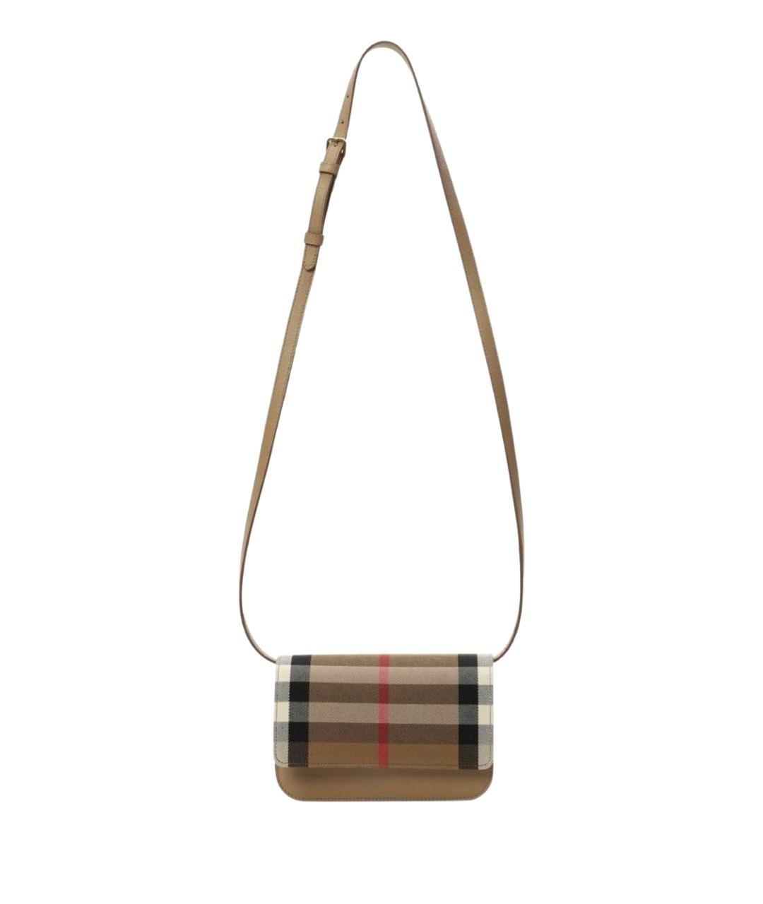 BURBERRY Коричневая кожаная сумка через плечо, фото 1