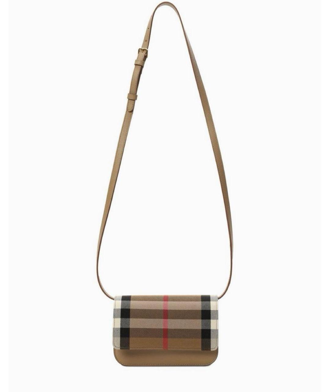 BURBERRY Коричневая кожаная сумка через плечо, фото 9