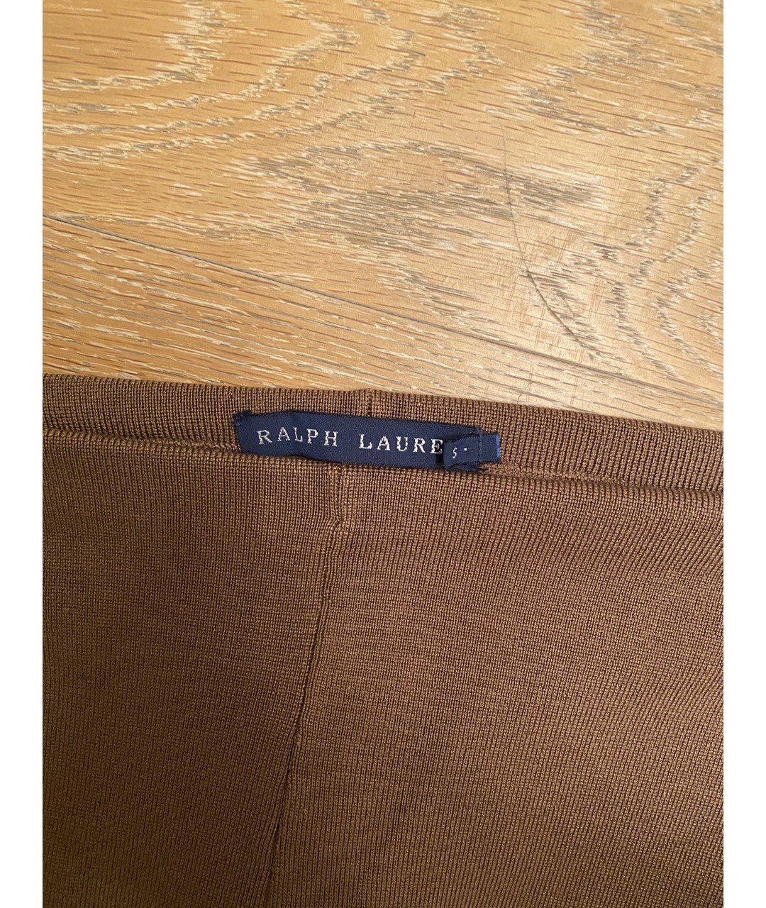RALPH LAUREN Коричневые шелковые брюки узкие, фото 5