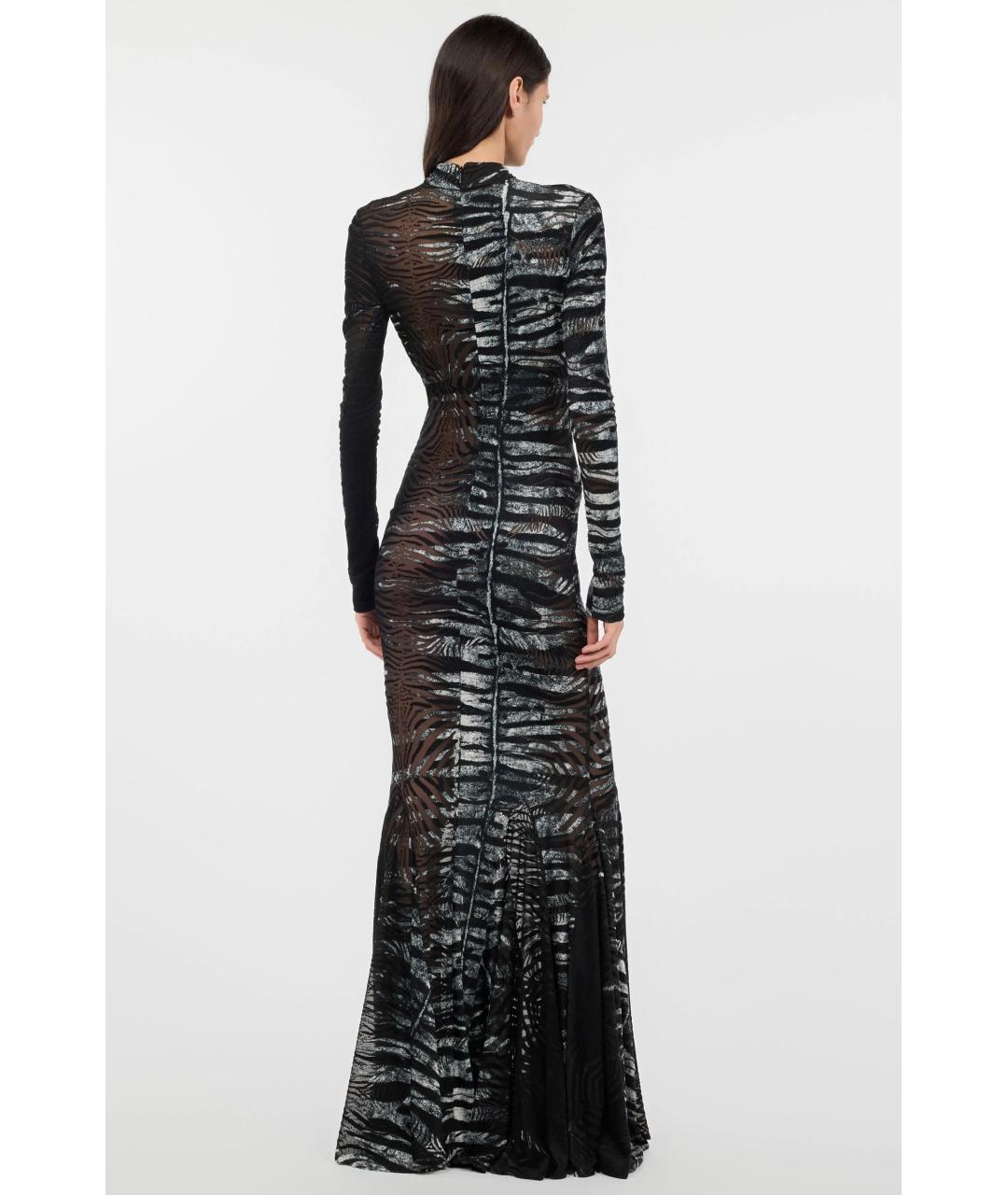 ROBERTO CAVALLI Черное вискозное коктейльное платье, фото 4