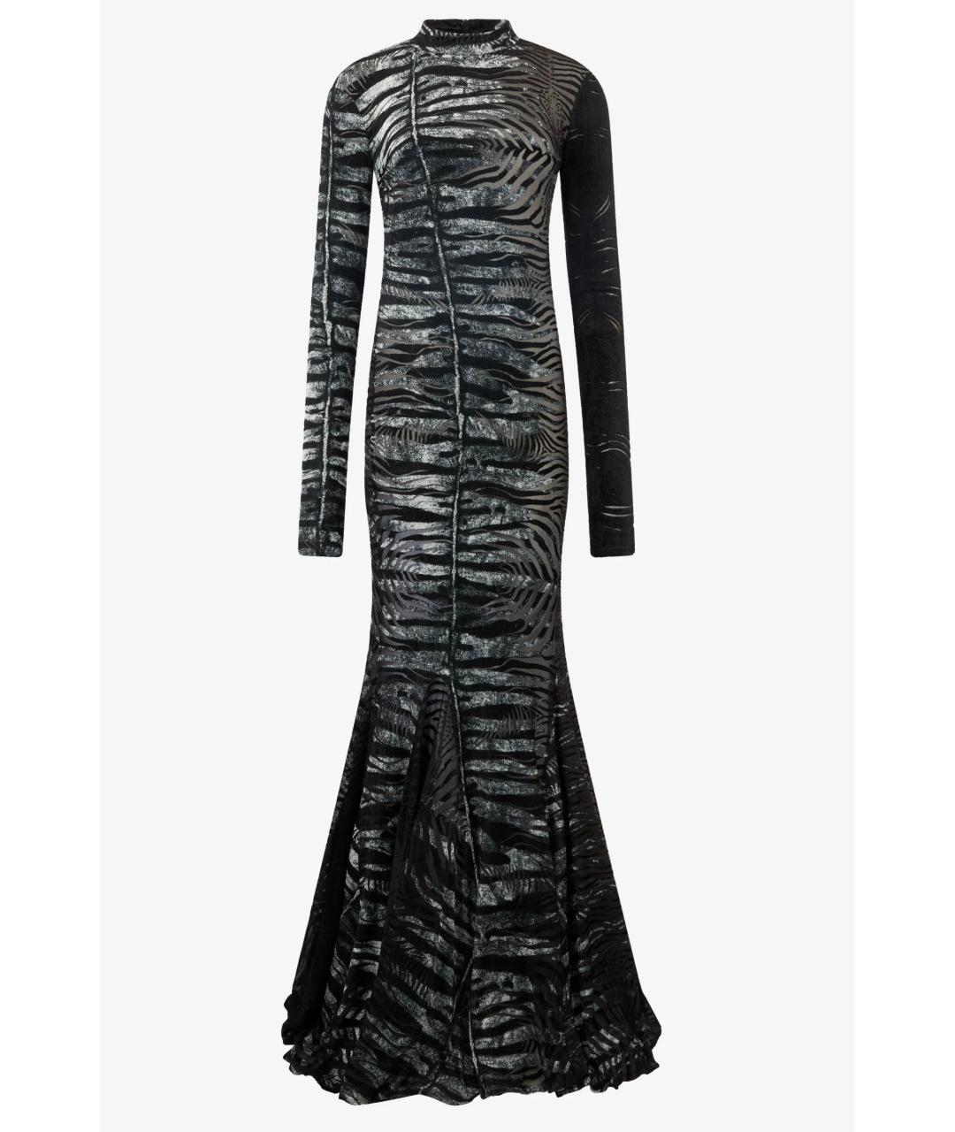 ROBERTO CAVALLI Черное вискозное коктейльное платье, фото 7