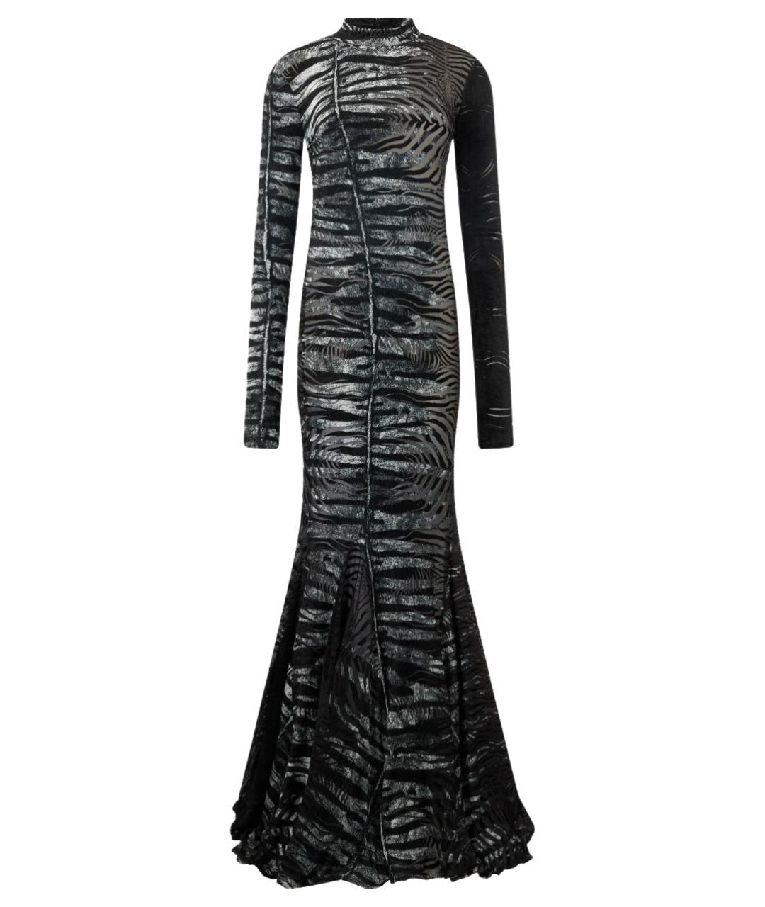 ROBERTO CAVALLI Черное вискозное коктейльное платье, фото 1