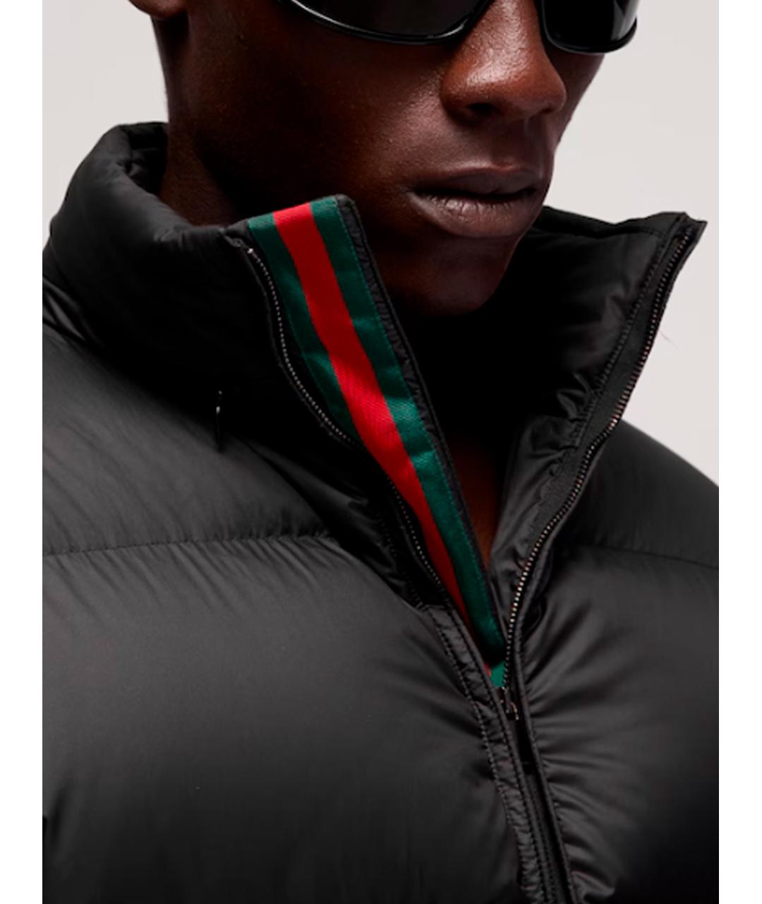 GUCCI Черный полиэстеровый пуховик, фото 4