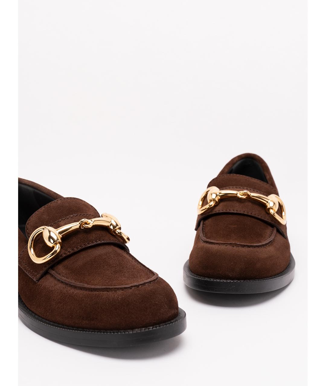 GUCCI Коричневые замшевые лоферы, фото 5