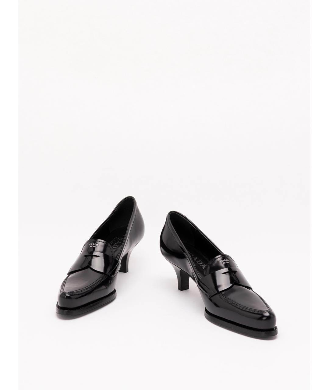 PRADA Черные кожаные лоферы, фото 2