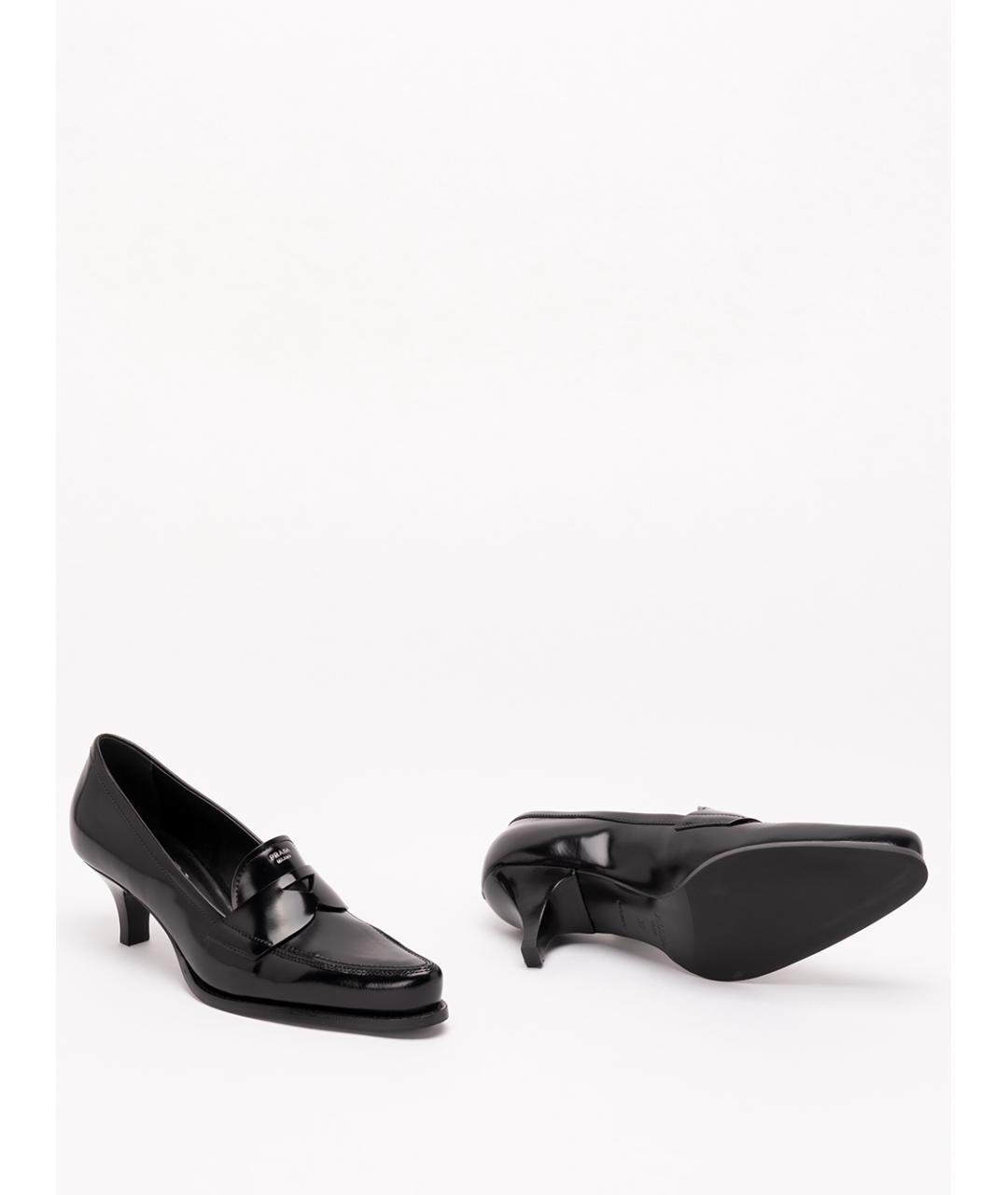 PRADA Черные кожаные лоферы, фото 4