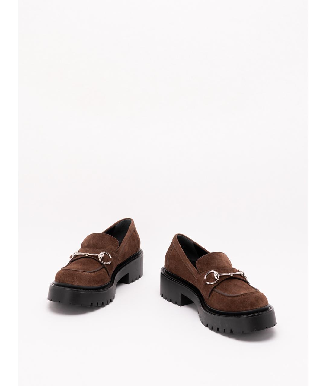 GUCCI Коричневые замшевые лоферы, фото 2
