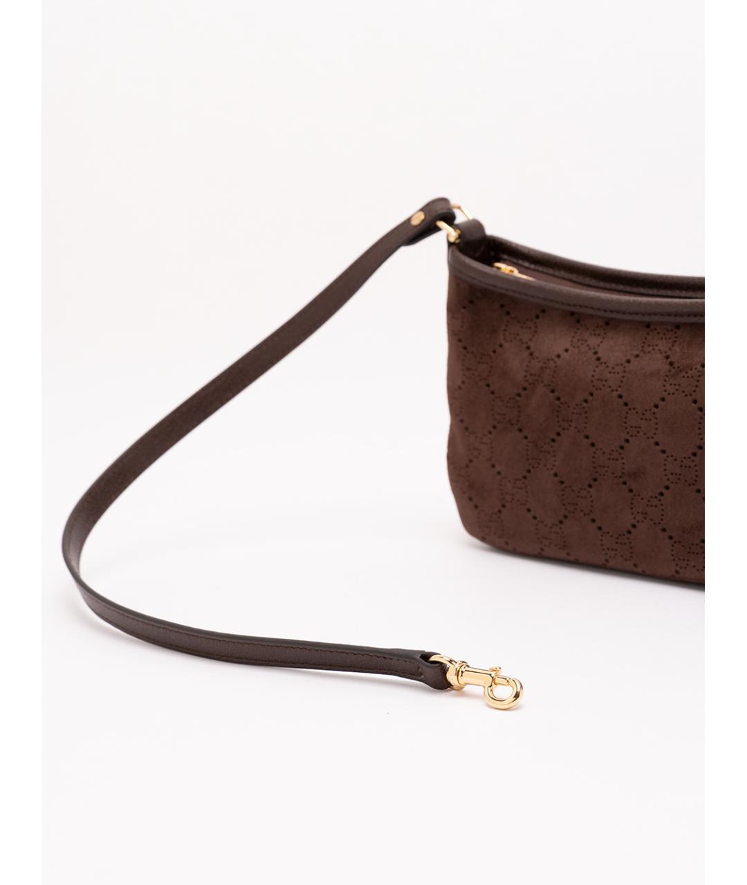 GUCCI Коричневая кожаная сумка через плечо, фото 4