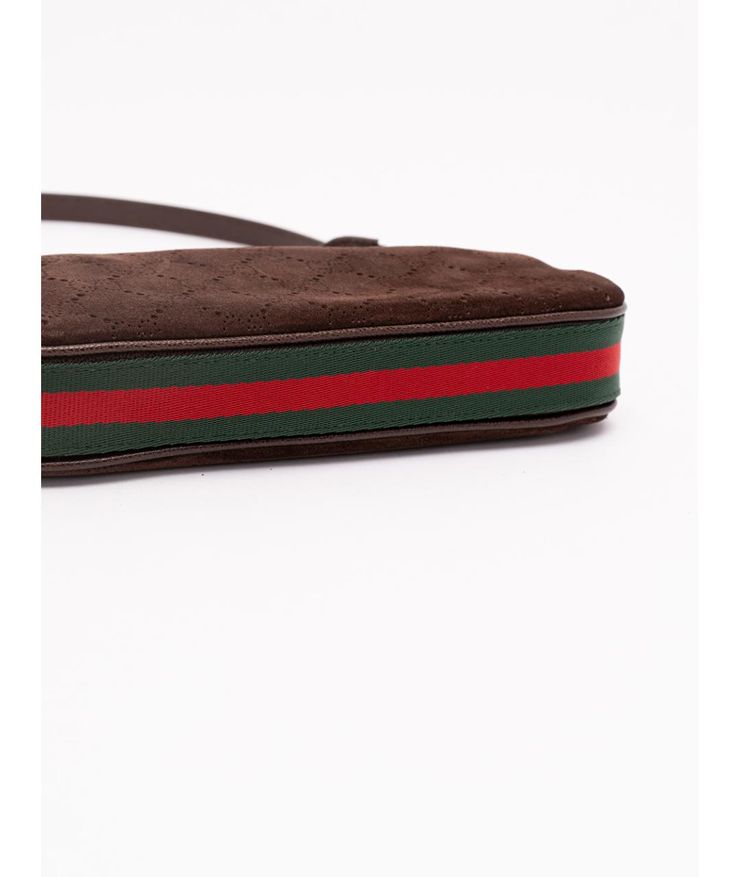 GUCCI Коричневая кожаная сумка через плечо, фото 5