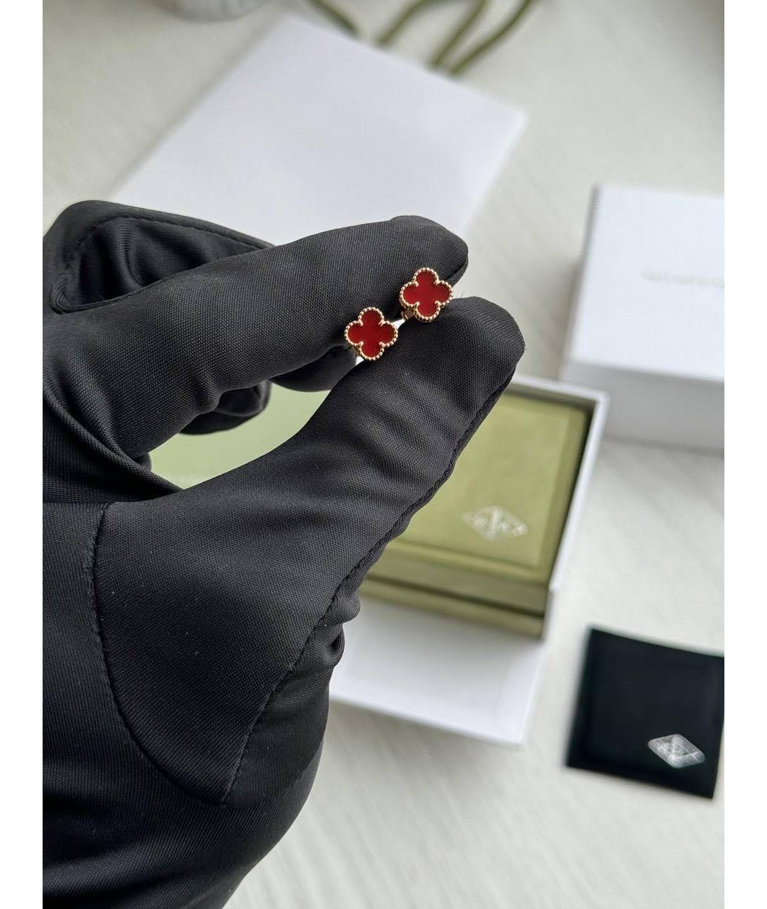 VAN CLEEF & ARPELS Красные серьги из розового золота, фото 2
