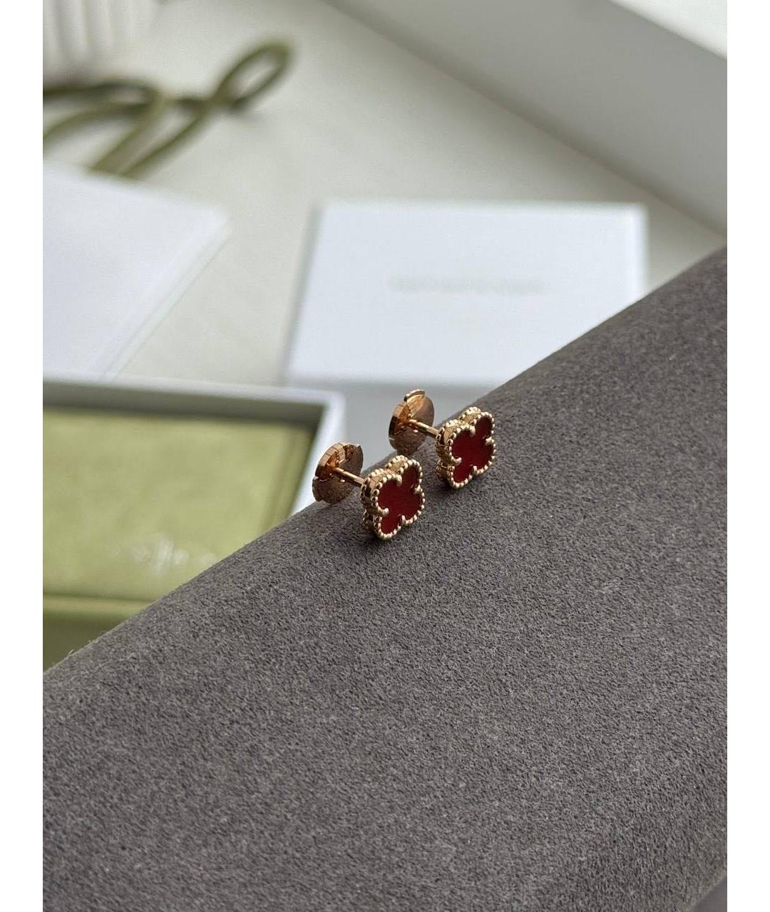 VAN CLEEF & ARPELS Красные серьги из розового золота, фото 7