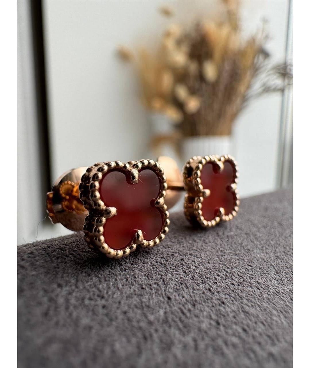 VAN CLEEF & ARPELS Красные серьги из розового золота, фото 5