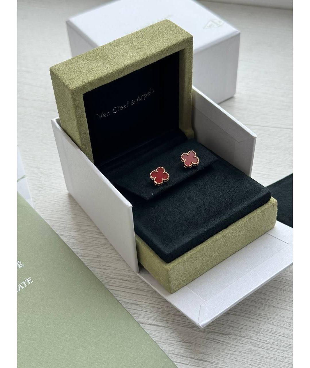 VAN CLEEF & ARPELS Красные серьги из розового золота, фото 4