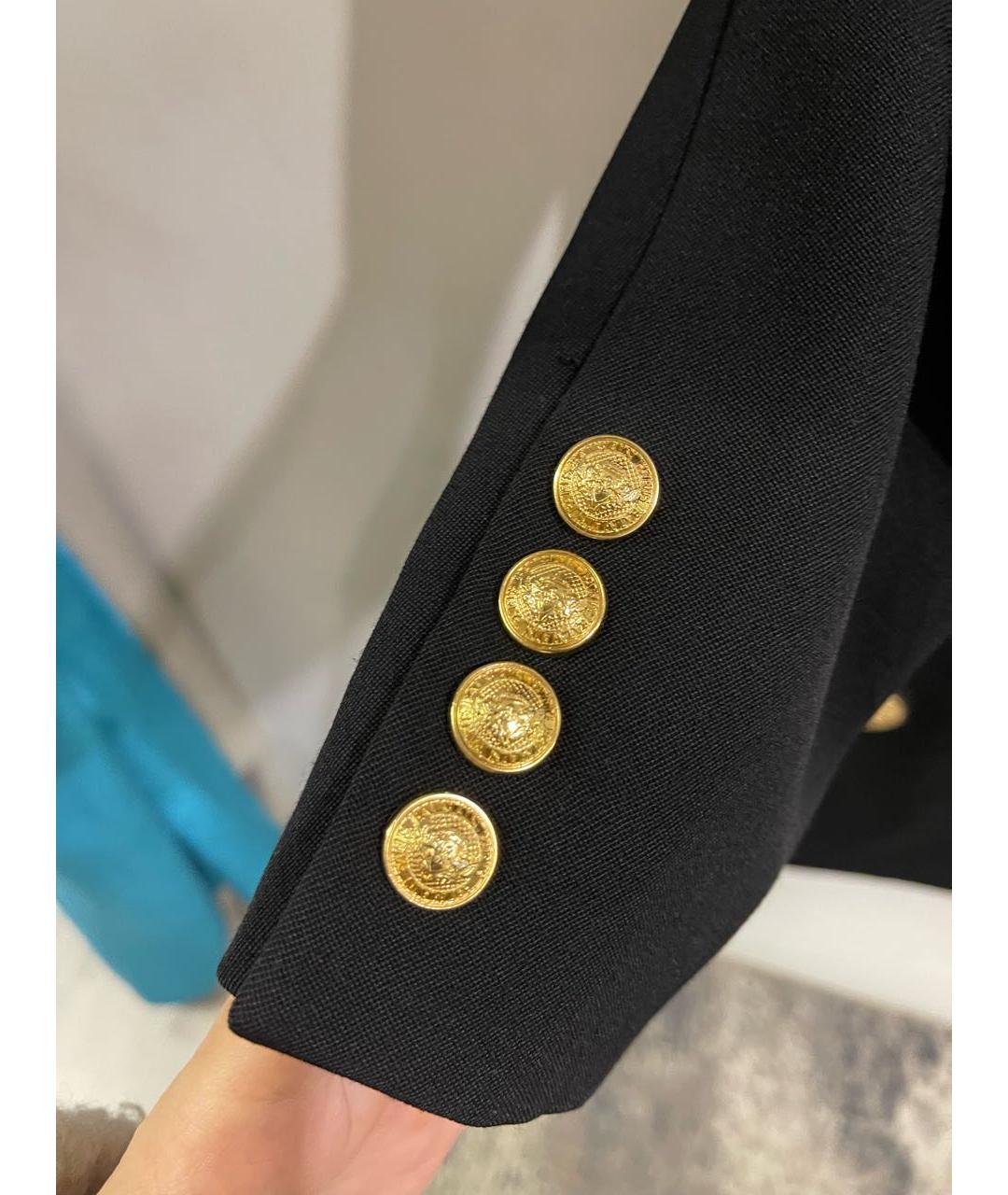 BALMAIN Черное шерстяное коктейльное платье, фото 4