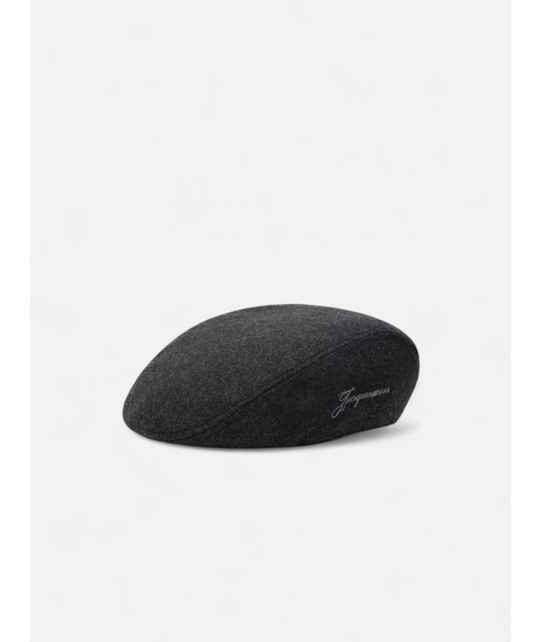 JACQUEMUS Серая шерстяная кепка, фото 4