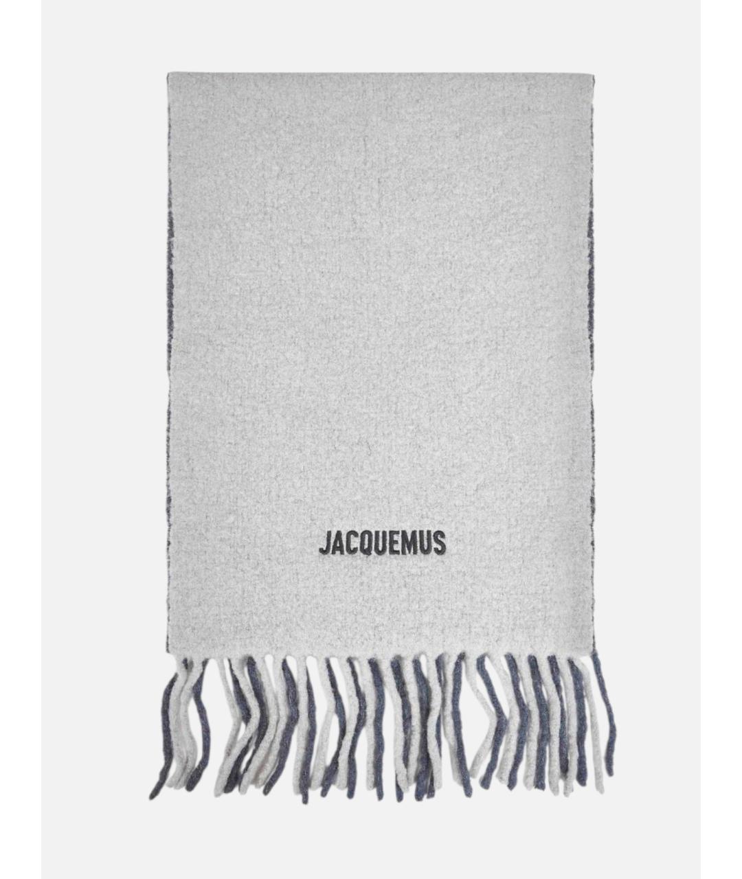 JACQUEMUS Серый шарф, фото 3