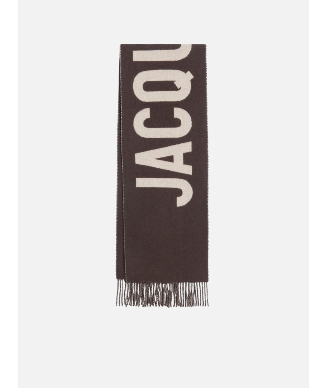 JACQUEMUS Фиолетовый шерстяной шарф, фото 4