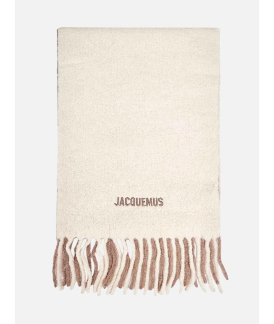 JACQUEMUS Белый шарф, фото 3