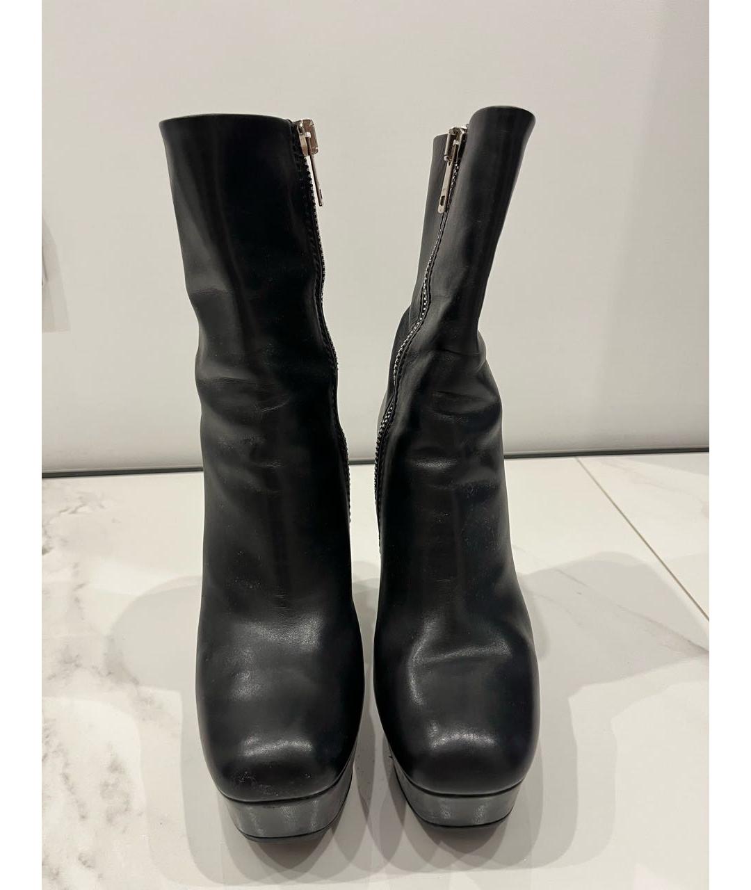 GUCCI Черные кожаные сапоги, фото 2