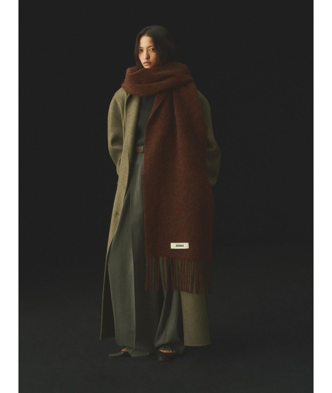 JACQUEMUS Белый шарф, фото 2