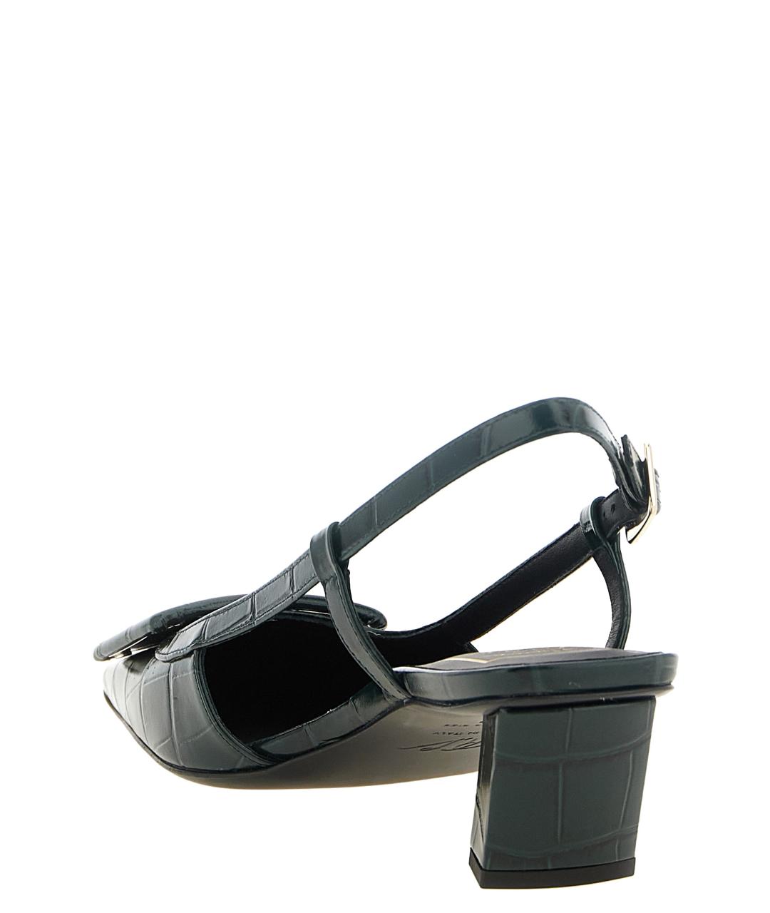 ROGER VIVIER Зеленые кожаные туфли, фото 3