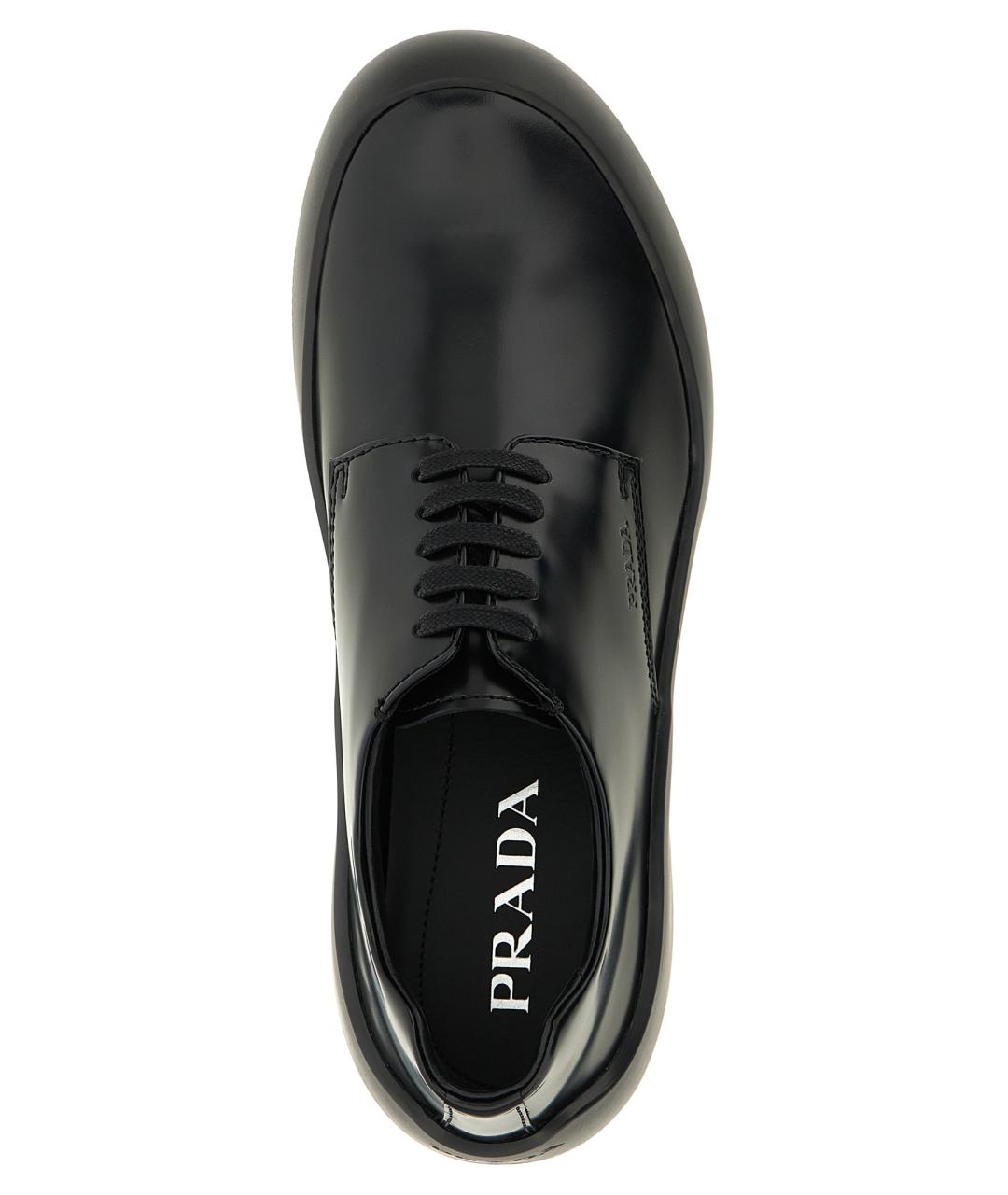 PRADA Черные кожаные туфли, фото 4