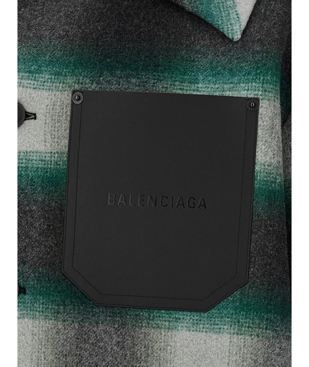 BALENCIAGA Зеленая шерстяная куртка, фото 5