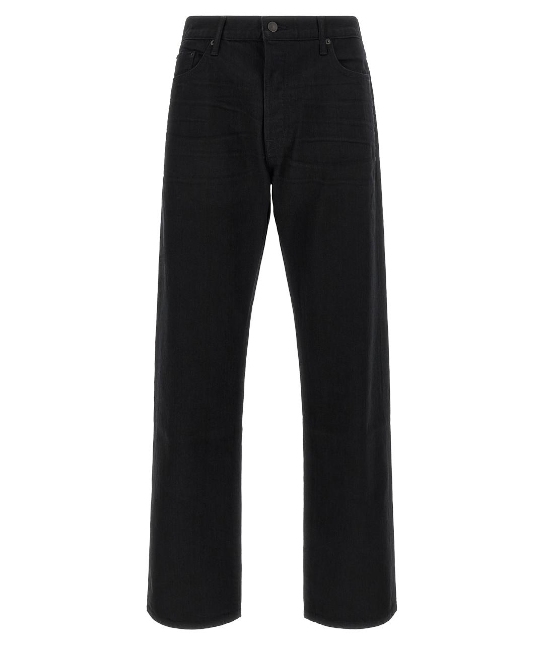 TOM FORD Черные хлопковые прямые джинсы, фото 1
