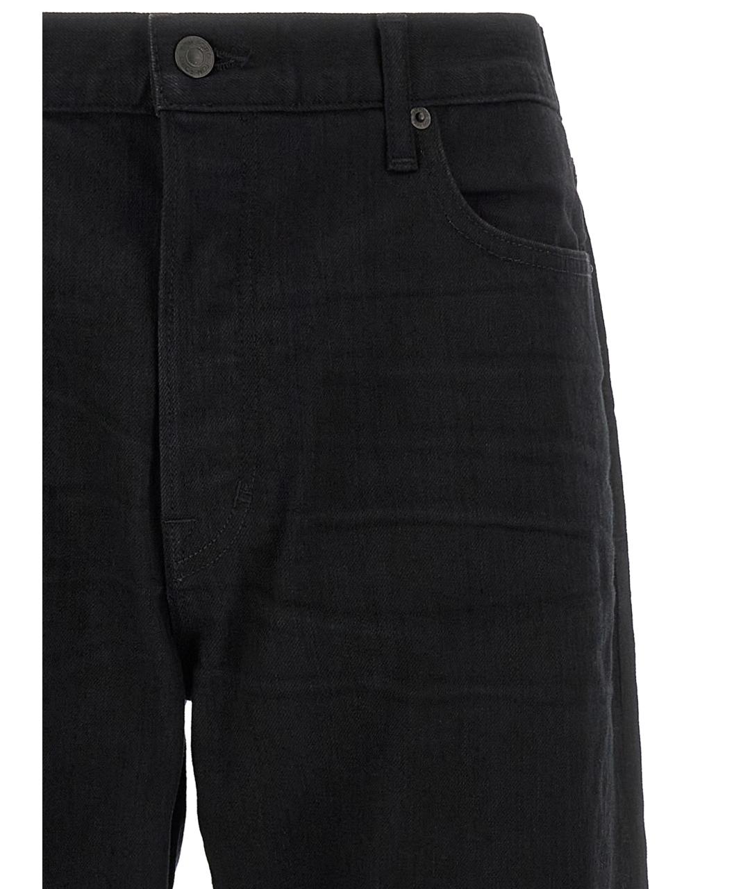 TOM FORD Черные хлопковые прямые джинсы, фото 3