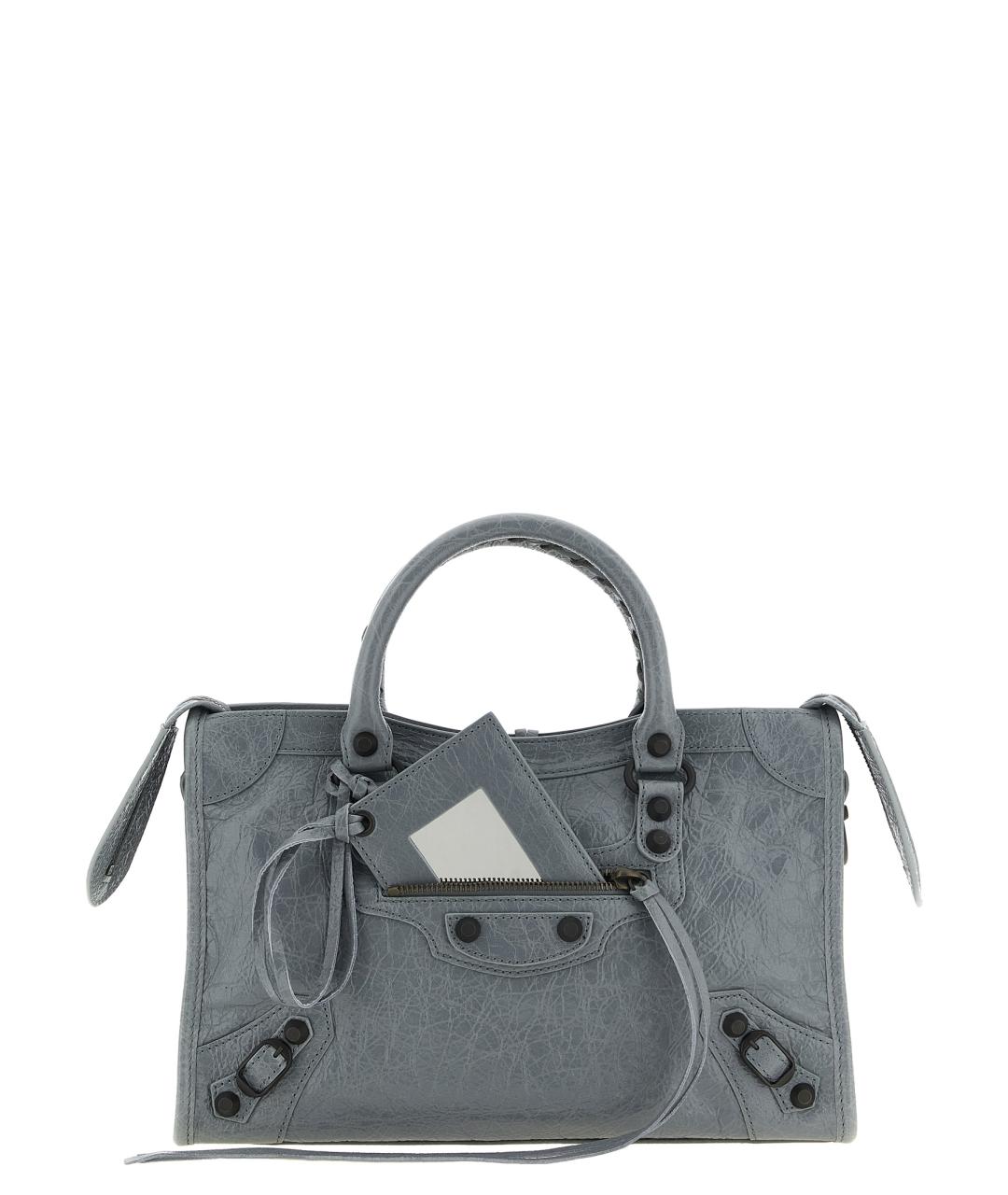 BALENCIAGA Серая кожаная сумка тоут, фото 1