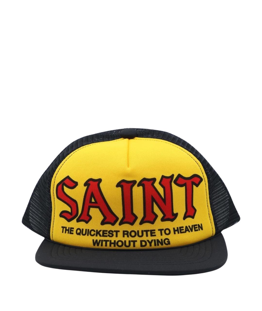 SAINT Mxxxxxx Желтая синтетическая кепка/бейсболка, фото 1