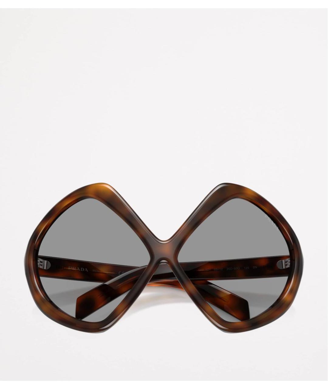 PRADA Коричневые пластиковые солнцезащитные очки, фото 9